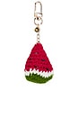 view 3 of 4 Knit Fruit Keychain in Watermelon