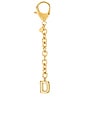 view 1 of 4 Bubble Initial Keychain in Gold