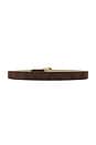 view 2 of 3 Atlas Belt in Dark Brown Suede & Gold