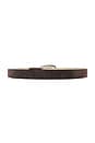 view 2 of 3 CEINTURE SPUR in Dark Brown Suede & Silver