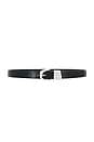 view 1 of 3 CEINTURE TRIO in Black Croc & Silver
