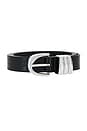 view 3 of 3 CEINTURE TRIO in Black Croc & Silver