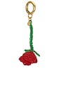 view 2 of 6 Beaded Rosette Keychain in Gold