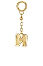view 3 of 6 Bubble Initial Pave Keychain in Gold