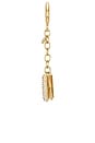 view 5 of 6 Bubble Initial Pave Keychain in Gold