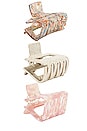 view 1 of 2 Claw Clip Set in Pink Swirl