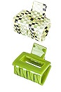 view 1 of 2 Claw Clip Set in Key Lime & Matcha