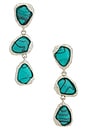 view 1 of 2 BOUCLES D'OREILLES PENDANTES HEIGHTS in Turquoise & Silver