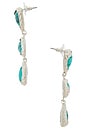view 2 of 2 BOUCLES D'OREILLES PENDANTES HEIGHTS in Turquoise & Silver