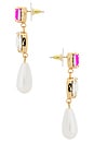 view 2 of 2 PENDIENTES LARGOS ALEXIS in Magenta