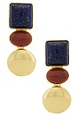 view 1 of 2 PENDIENTES LARGOS SUNSET in Gold