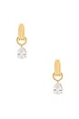 view 2 of 3 PENDIENTES LARGOS TEARDROP in Waterproof & Gold