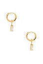 view 3 of 3 PENDIENTES LARGOS TEARDROP in Waterproof & Gold