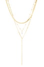 view 2 of 3 COLLAR LARIAT STONE in Gold