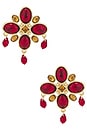 view 1 of 2 Ember Earrings in Gold & Red
