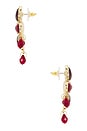 view 2 of 2 Ember Earrings in Gold & Red