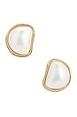view 1 of 2 Celina Earrings in Gold & Pearl