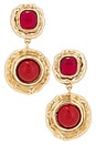 view 1 of 2 Pica Earrings in Gold & Red
