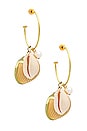 view 1 of 3 PENDIENTES PLAYA in Gold
