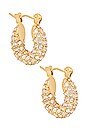 view 1 of 3 Tweed Hoops-small in Gold