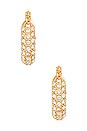 view 3 of 3 Tweed Hoops-small in Gold
