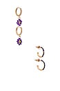 view 1 of 3 Midge Earring Set in Purple