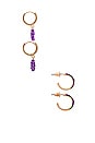 view 3 of 3 Midge Earring Set in Purple