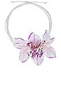 view 1 of 2 Orchid Flower Necklace in Purple