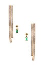 view 1 of 2 Katharyn & Adamas Earring Set in Emerald & Gold