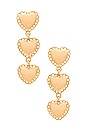 view 1 of 2 Trio Heart Earrings in Gold