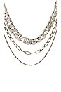 view 2 of 2 Stacked Chain Necklace in Silver