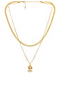view 1 of 2 COLLAR COLGANTE ROSE in Gold