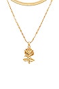 view 2 of 2 COLLAR COLGANTE ROSE in Gold