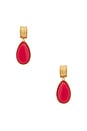 view 1 of 2 Hoop Tear Drop Earrings in Red