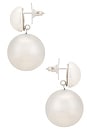 view 2 of 2 Pearl Sphere Earrings in Silver