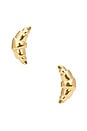 view 1 of 2 PENDIENTES CROISSANT in Gold