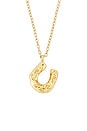 view 2 of 3 Horse Shoe Charm Necklace in Gold