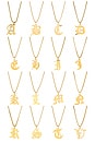 view 2 of 3 Old English Initial Necklace in Gold