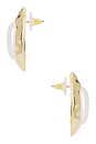 view 2 of 2 Giovana Stud Earrings in Pearl & Gold