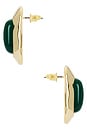 view 2 of 2 Giovana Stud Earrings in Green & Gold