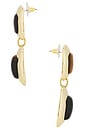 view 2 of 2 Martina Drop Earrings in Brown & Gold