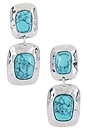 view 1 of 2 BRINCOS DE GOTA MÉDIA MARTINA in Turquoise & Silver