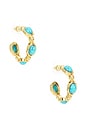 view 1 of 3 Bari Hoops in Turquoise