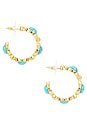 view 2 of 3 Bari Hoops in Turquoise