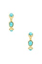 view 3 of 3 Bari Hoops in Turquoise