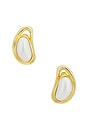 view 1 of 2 Valia Earrings in Pearl & Gold