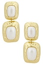 view 1 of 2 Martina Earrings in Pearl & Gold
