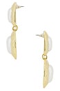view 2 of 2 Martina Earrings in Pearl & Gold