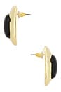 view 2 of 2 Giovana Earrings in Black & Gold