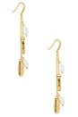 view 2 of 3 Puka Drop Charm Earrings in Waterproof & Gold